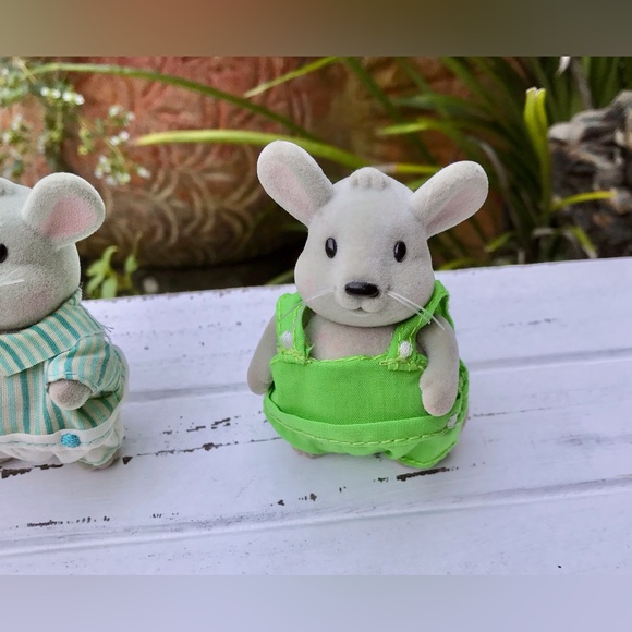 Lil Woodzeez Beaver Family Mouse Kids Felted Flocked Figure Animal Toy Doll - Picture 11 of 14